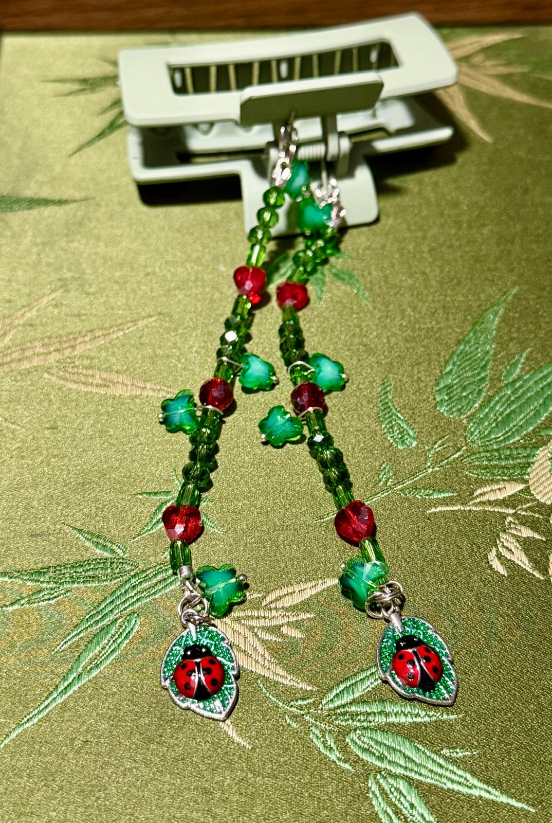 Lucky Ladybug Garden Hair Claw Charm 🍀🐞✨