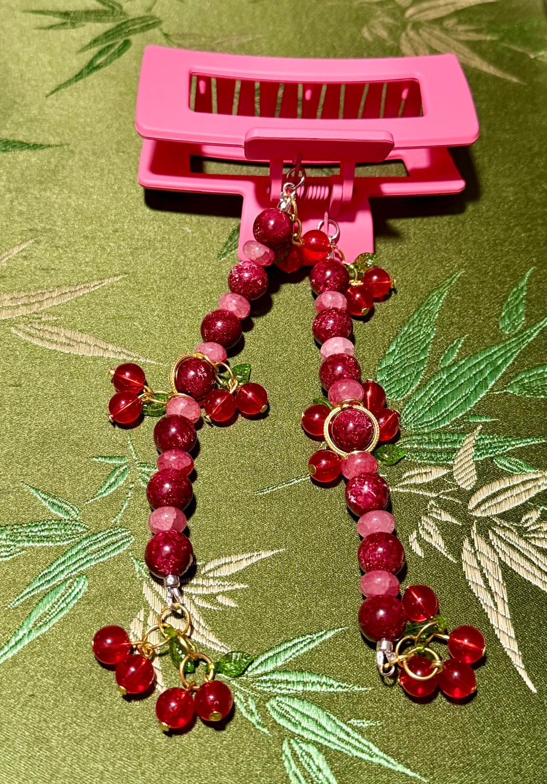 Cherry Blossom Hair Claw Charm 🍒🌸✨