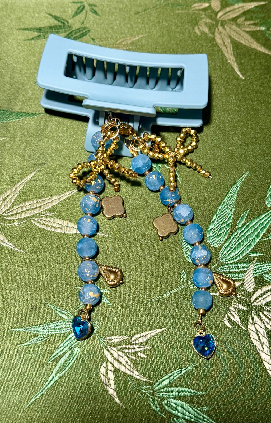 Blue Belle Hair Claw Charm 💙🎀✨