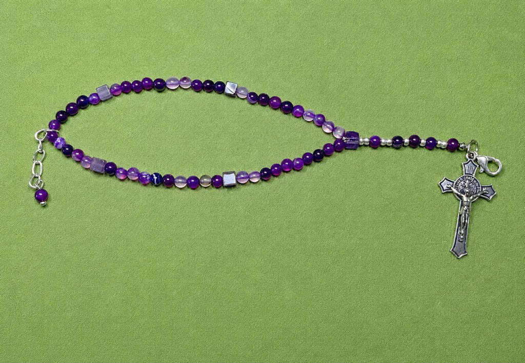 Amethyst Faith Rosary Bracelet