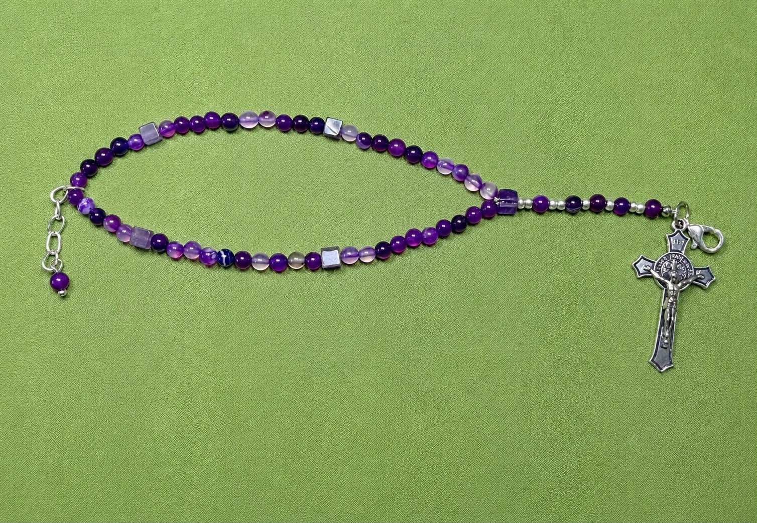 Amethyst Faith Rosary Bracelet