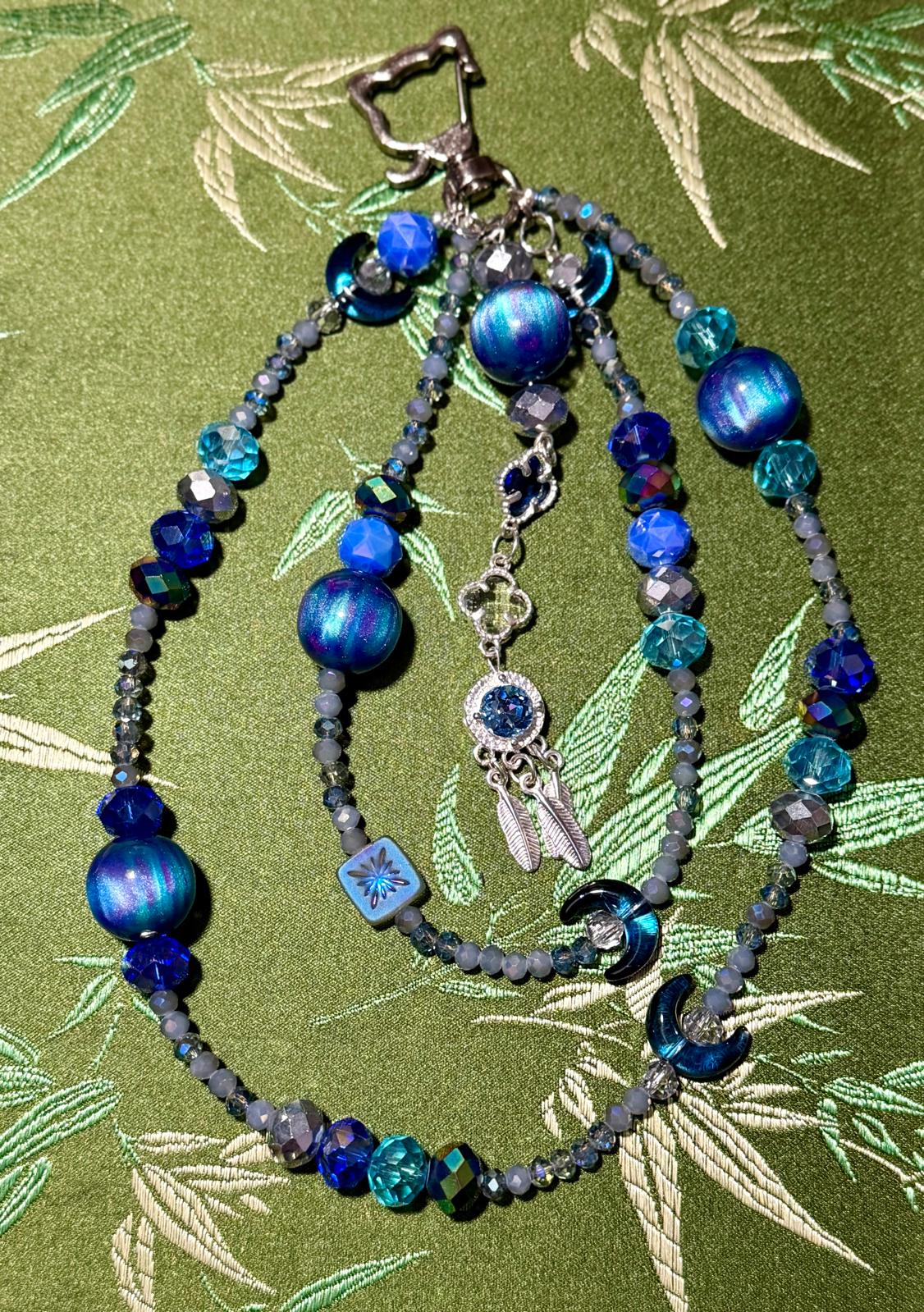Midnight Moon Dream Phone Charm & Keychain 🌙💙✨
