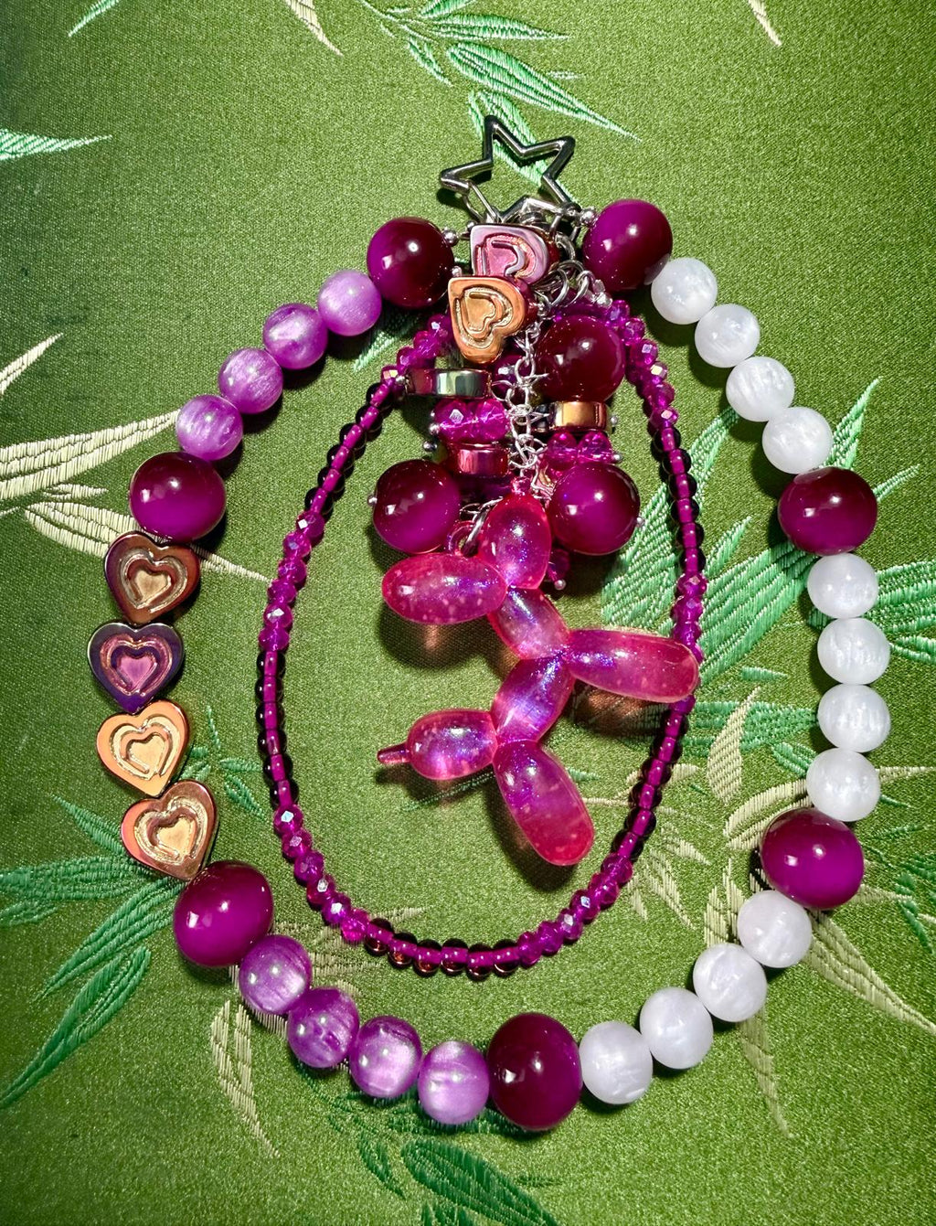 Pink Stardust UV Reactive Keychain/Phone Charm